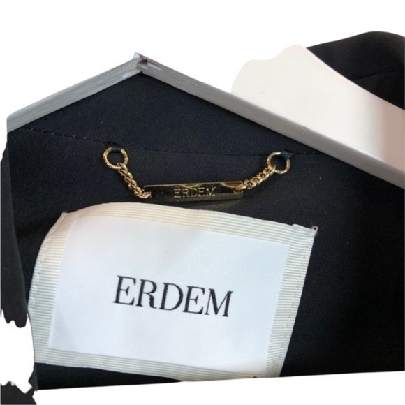NEW ERDEM Black Daffodil Cady Blazer - Picture 4 of 15